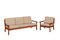 Danish Sofa and Lounge Chair in Teak by Juul Kristensen from Glostrup, 1960s, Set of 2 1