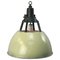 Lampada a sospensione vintage industriale smaltata verde, Immagine 1