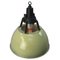 Vintage Industrial Pendant Light in Green Enamel, Image 2