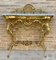 Mid-Century Italian Marble Top & Bronze Console, Image 1