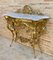 Mid-Century Italian Marble Top & Bronze Console, Image 2