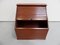 Vintage Mahogany Filing Cabinet With Roller Shutter 5