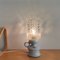 French Rustic Provincial White Porcelain & Glass Table Lantern Lamp, 1950s 6