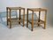 Tavolini o comodini Mid-Century in bambù e vetro, Italia, set di 2, Immagine 2