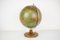 Globe Mid-Century en Verre Clair avec Socle en Bois par Paul Rath, 1950s 3