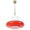 Opaline Glass Pendant Light, Czechoslovakial, 1960s, Image 1