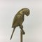 Vintage Hollywood Regency Brass Parrot on Stick Statue, 1970s 6