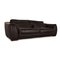 Dark Brown Leather Fjord Three Seater Couch from Calia 7
