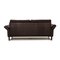 Dark Brown Leather Three Seater Couch 8