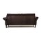 Dark Brown Leather Three Seater Couch, Image 8