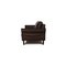 Dunkelbraunes Leder Drei Sitzer Sofa 9