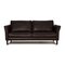 Dark Brown Leather Three Seater Couch, Image 6