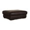 Dark Brown Leather Fjord Three Seater & Ottoman from Calia, Set of 2 8