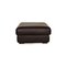 Dark Brown Leather Fjord Three Seater & Ottoman from Calia, Set of 2 9