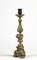Gilded and Machined Brass Candlestick Table Light, Italy 7