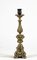 Gilded and Machined Brass Candlestick Table Light, Italy 5