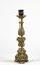 Gilded and Machined Brass Candlestick Table Light, Italy 4