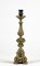 Gilded and Machined Brass Candlestick Table Light, Italy 3