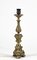 Gilded and Machined Brass Candlestick Table Light, Italy 2