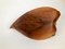 Mid-Century Walnut Bowl in Shape of a Leaf, Austrian, 1950s, Image 6