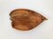 Mid-Century Walnut Bowl in Shape of a Leaf, Austrian, 1950s, Image 2