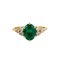 Gold Ring With Emerald & Diamonds, Image 3