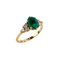 Gold Ring With Emerald & Diamonds 2