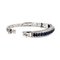 Bracelet en Or Blanc 18k avec Diamants et Saphirs 3
