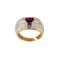 Gold Ring With Ruby & Diamonds 1