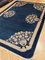 20th Century Floreal Blue Chinese Deco Handmade Rug, Image 4