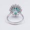 Ring in 18K White Gold with Central Emerald and Diamonds 4