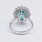 Ring in 18K White Gold with Central Emerald and Diamonds, Image 4