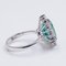 Ring in 18K White Gold with Central Emerald and Diamonds 3