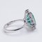 Ring in 18K White Gold with Central Emerald and Diamonds, Image 3