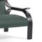 Fauteuil Woodline en Tissu Vert par Marco Zanuso pour Cassina 6