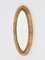 Mid-Century Italian French Riviera Rattan & Bamboo Oval Mirror, 1970s 6