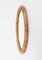 Mid-Century Italian French Riviera Rattan & Bamboo Oval Mirror, 1970s, Image 5