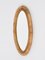 Mid-Century Italian French Riviera Rattan & Bamboo Oval Mirror, 1970s, Image 12