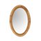 Mid-Century Italian French Riviera Rattan & Bamboo Oval Mirror, 1970s 10