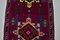 Long tapis de passage fuchsia noué à la main, Turquie 5