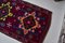 Long Turkish Hand Knotted Fuchsia Runner Rug, Image 9