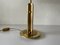 Fabric Shade & Brass Atomic Body Table Lamps, Germany, 1980s, Set of 2, Image 8