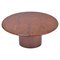 Elliptic Italian Dining Table in Brown Lacquered Goatskin by Aldo Tura 1