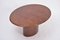 Elliptic Italian Dining Table in Brown Lacquered Goatskin by Aldo Tura 7