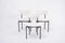 Dutch White Alpha Chairs by Rudolf Wolf for Meander, 1960s, Set of 3 3