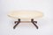 Beige Oval Dining Table in Lacquered Goatskin by Aldo Tura 2