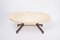 Beige Oval Dining Table in Lacquered Goatskin by Aldo Tura 3