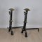 Gothic Style Bronze and Iron Andirons, 19th Century, Set of 2 10