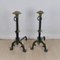 Gothic Style Bronze and Iron Andirons, 19th Century, Set of 2 7