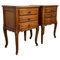Louis XVI Style Nightstands with 3 Drawers and Cabriole Legs, Set of 2 1